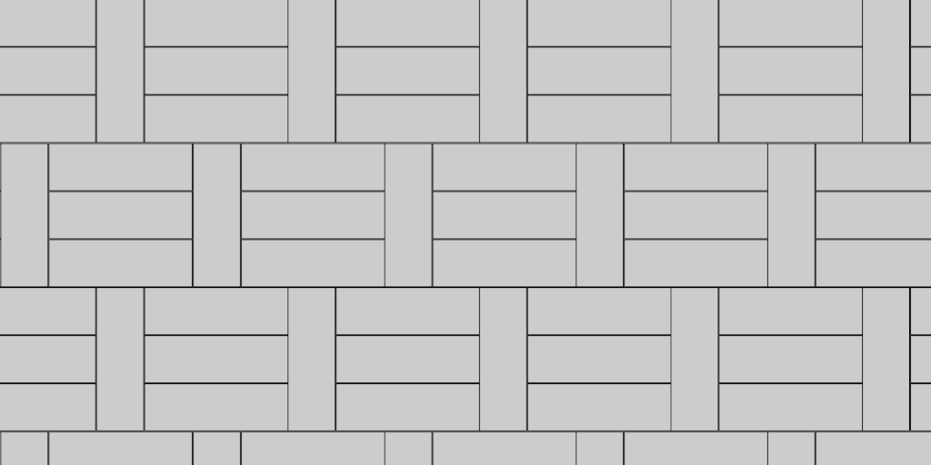 1:3 Complete Weave Paver Pattern