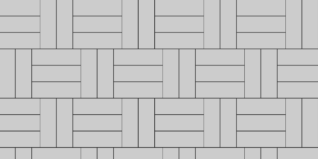 2:3 Complete Basket Weave Paver Pattern