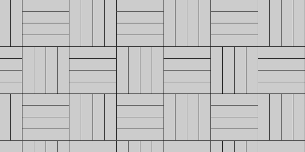Complete 4:4 Basket Weave Paver Pattern