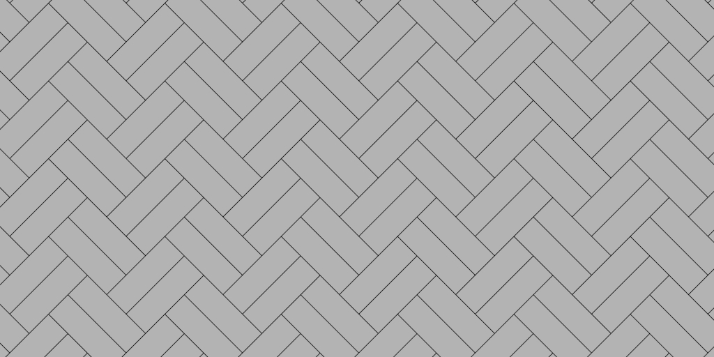 Completed 2:2 Herringbone Pattern Shown at A 45 Degree Angle